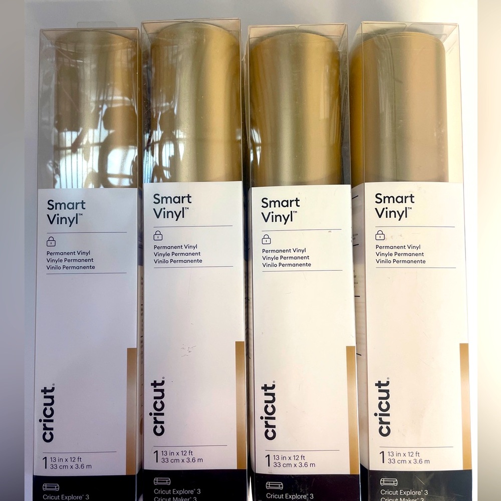 4 Pack Smart Vinyl Cricut Gold 12 Feet